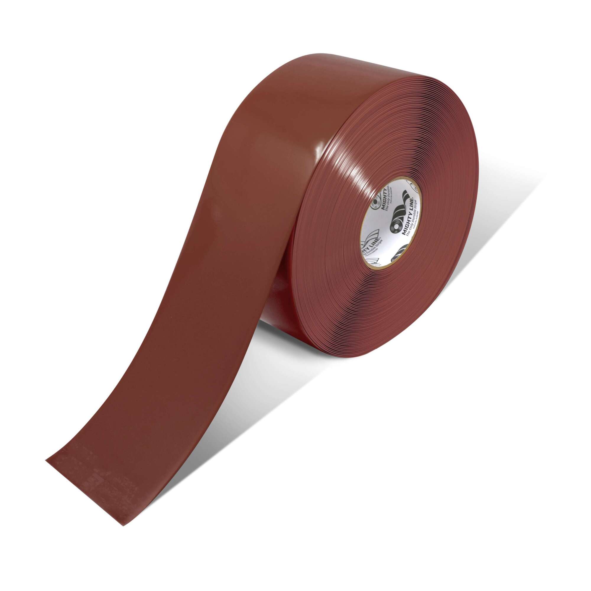 Mighty Line Solid Color Tape — 4in. x 100ft., Brown, 50 Mil Thick, Vinyl, Model# 4RBRWN